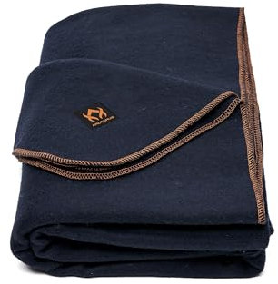 Arcturus Militärische Wolldecke, warm, dick, waschbar, ideal für Outdoor, Camping, Stadiondecke, Picknicks, Reisen, Auto- und Bushcraft-Überlebens-Kits, groß, 162,6 x 223,5 cm, 2 kg (Marineblau)