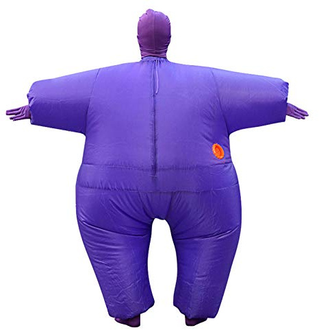INFILM Inflatable Full Body Jumpsuit Dancing Fancy Suit Halloween Blow Up Fancy Dress Costume (Purple)