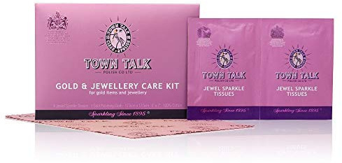 Town Talk Gold & Jewellery Care Kit- Polishing Cloth & Cleaning Sachets