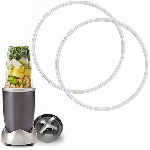 Mumusuki 2 Stück 9,5cm Siegelring, Weißer Flexible O-Ring Mixer, Gummidichtring, Mixer-Ersatzteile für 600W Entsafter