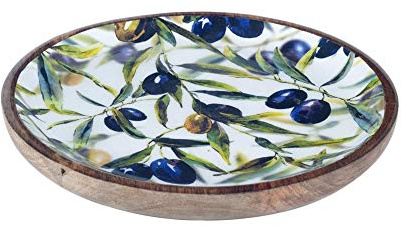 G&S Provence Großer Teller mit Olivenmotiv, Durchmesser 22,5 cm