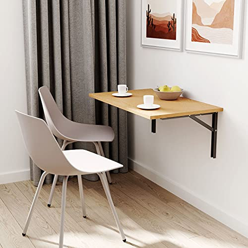 MIKON 70x40 | Wandklapptisch Klapptisch Wandtisch Küchentisch Schreibtisch Kindertisch | Eiche HELL