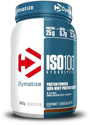 Dymatize ISO 100 Hydrolyzed Gourmet Chocolate 932g - Whey Protein Hydrolysat + Isolate Powder