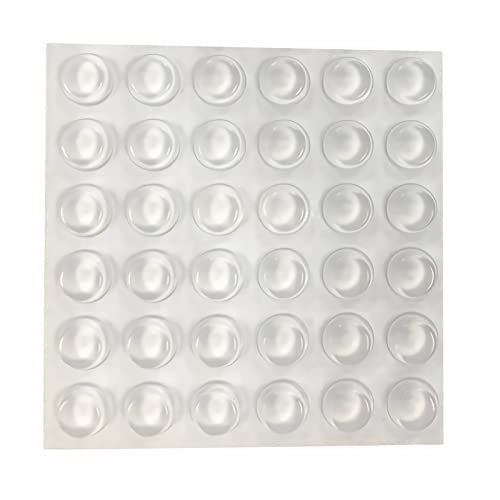 Lagrimas Silicona, Topes adhesivos de protección, Almohadillas de goma transparente, puerta de cocina, baño, oficina, amortiguadores de ruido (36 Piezas)