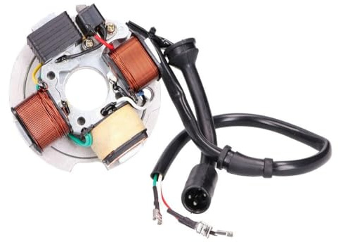2EXTREME Lichtmaschine Stator kompatibel mit Vespa PK 50 S ohne Blinker | Stator für Zündanlage und Bordnetz ab Fahrgestellnr. V5X2T 181679, 4-Pin-Hauptstecker, 3 Einzelkabel, Referenz 199491/199481