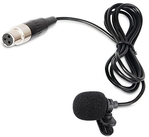Todlinkoc Microphone cravate avec mini prise XLR, microphone mains libres à clipser compatible avec système de micro sans fil, amplificateur de voix UHF
