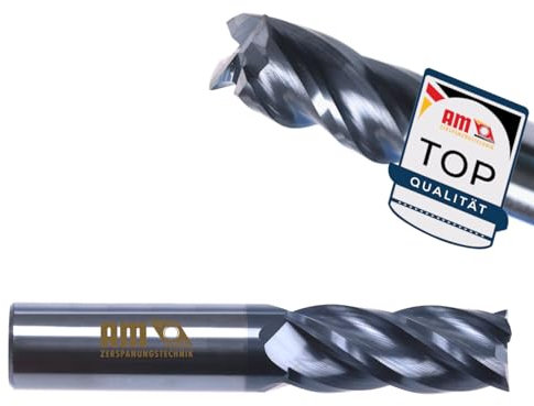 AM-Zerspanungstechnik VHM Schaftfräser | Hochwertiger VHM-Fräser | TiAlN HPC | In Größen Ø1-20mm erhältlich - Ø5x 13/50mm SchaftØ 5mm