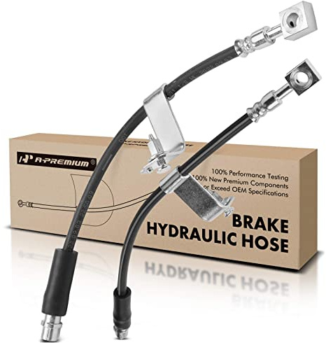 A-Premium Front Brake Hydraulic Hoses Compatible with Select Chevy, Saturn and Pontiac Models - Malibu 2004-2012, Aura 2007-2009, G6 2005-2010 - Replace# 15806767, 15806768(Pack of 2)