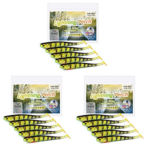 Zite Fishing Gummifische Zander Set – Inzite Shad 12cm Diverse Farben | 15STK Fängige Gummiköder Zanderangeln - Softbait Angelköder UV-Aktiv