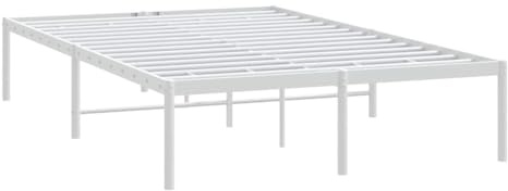 vidaXL Sängram metall vit 120x190 cm, säng, metallsäng, metall sängram, sängar, metallsängar, metall sängramar, gästsäng, gästsängar, enkelsäng