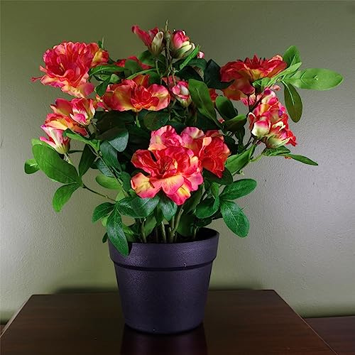 Leaf Rhododendron Plante Artificielle Fleur Orange