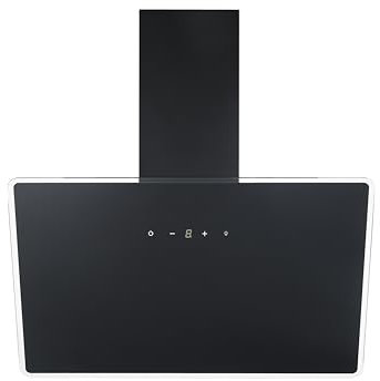 Respekta Cappa aspirante senza ingombro/cappa inclinata 80 cm/struttura in metallo nero con pannello copriluce in vetro/funzione di espulsione e ricircolo dell'aria / CH112080S / A++ / 39-61 dB