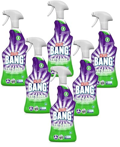 CILLIT BANG Kraftreiniger Universal Fettlöser – 100% kraftvoll gegen Fett – 6 x 750 ml