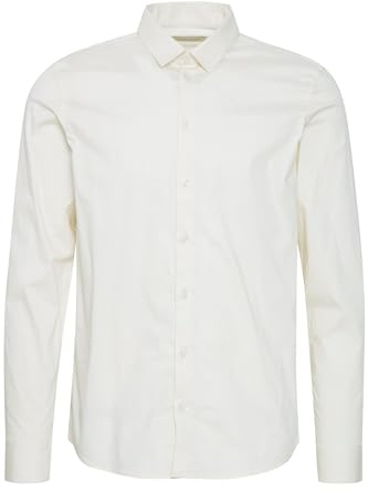CASUAL FRIDAY CFPalle Slim Fit Shirt Men's Business Shirt Plain Colours with Kent Collar, White Asparagus (120104), L