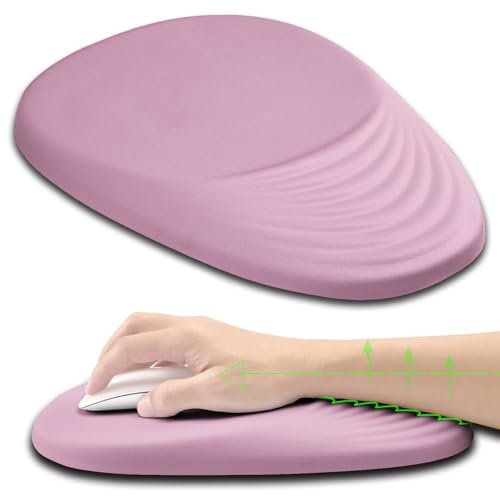 Armanza Tapis de souris ergonomique avec repose-poignet, joli tapis de souris avec repose-poignet, design de massage en mousse à mémoire de forme et base antidérapante en polyuréthane pour soulager la