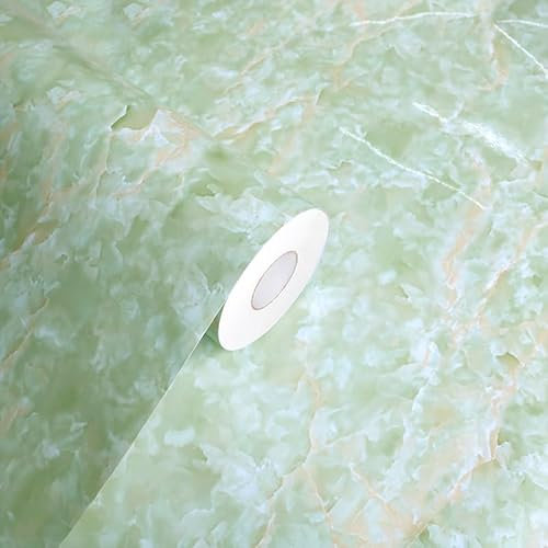 Guest Ruyunlai Selbstklebende Tapete GrüNer Kies PVC Tapete wasserfest 61cm X 1000cm Kinderzimmer Möbel Sticker Kinder Tapeten Mädchen Dekofolie für Schlafzimmer Wohnzimmer Tür Schrank Wand
