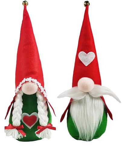 Waterice Handgefertigte Wichtelpuppen für Valentinstag, Weihnachten und andere Feiertage.Kompakt gestaltet und farbenfroh, (Xmas-toy-002)