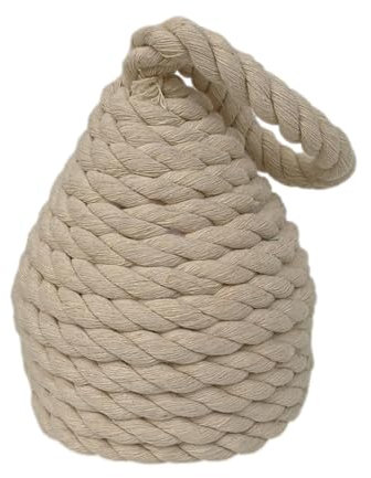 Weighted Door Stop - Rope Knot Door Stopper | Door Stopper with Knot Design | Cotton Door Stopper with Rope Knot and Handle, Weighted Door Stopper Indoor as Window Wedge, Book