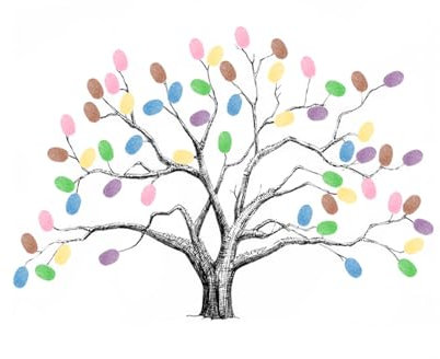 AIZHAZHA Albero delle Impronte di Matrimonio, Libro degli Sposi Matrimonio,Albero di Matrimonio Fai da Te, Albero delle Impronte di Matrimonio Personalizzato, Firma Anniversario Compleanno (6 Colori)