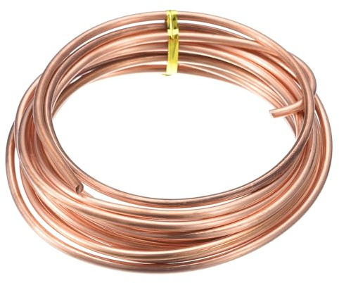 QUARKZMAN 3,5 m 6 gauge mjuk koppartråd, 99,9 % ren kopparspole (4 mm) solid tråd för elektrokultur gör-det-själv trädgårdsdekoration
