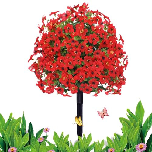 Dtaigou Alberi Artificiali A Sfera Viola Per Arte Topiaria,Decorazioni per Portico Resistenti alle Intemperie - Arbusti Decorativi Riusabili per Sentieri, Giardino e Cortile
