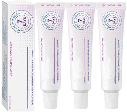 Dobshow Denture Adhesive,Thermoplastic Denture Adhesive, Dental Adhesive, Denture Glue For Daily Women Men,Denture Repair Kit (3PCS)