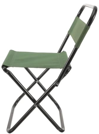 Sgabello quadrato pieghevole portatile da esterno con schienale - Ideale per pesca, campeggio e relax