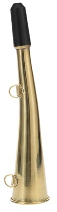 Kupfer Eisenbahnhorn Gold, Manuelles Signalhorn für Eisenbahn | Bullhorn Form, Klare Laute Töne, Leicht zu Bedienen, für Schienen Signalanwendungen