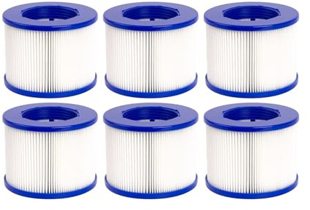 Filter SPA Cartridge ，Compatible for GYMAX SPA & Most Hot Tub, Jacuzzi Pool, Inflatable Pool, Swimming Pool(6pcs)