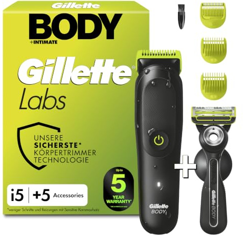 GilletteLabs Body + Intimate, i5 Körpertrimmer und Rasierer