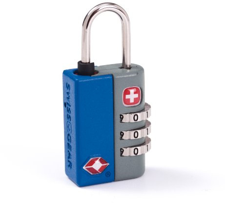 SwissGear TSA-Approved Travel Sentry Combination Luggage Lock with Resettable Combo and Inspection Indicator, Blue, One Size