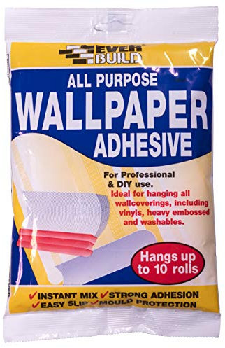 Everbuild All Purpose Wallpaper Adhesive – Contains Fungicide – High Tack – Easy-Mix Formula – 1 Bag Hangs Up to 10 Rolls