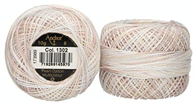 Anchor 4518008-01302 Stickgarne, 100% Baumwolle, 1302, Stärke 5, 21m, 21 Meter