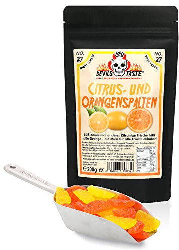 Citrus- und Orangenspalten - nicht scharf - zuckerfrei - Hotskala: 0 - RED DEVILS TASTE
