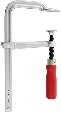 DICTUM® Ganzstahl-Schraubzwinge, Ausladung 120 mm, Spannweite 1000 mm