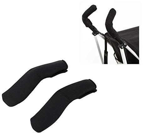 2 pezzi copri manico passeggino nero copri manico passeggino in neoprene nero per accessori passeggino per bambini