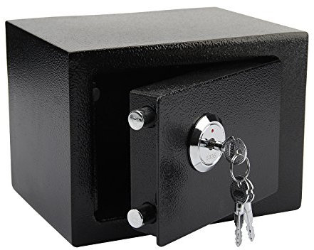 Youyijia Safe Box 23x17×17cm Small Safe with Accessories and 3 Keys Lock Security Cash Storage Box for Home Office