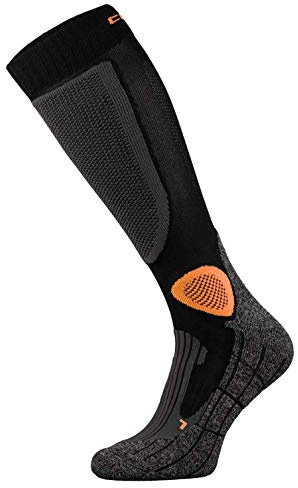 COMODO - Thick Motorcycle/Motorbike Boot Socks | Mens & Ladies (9-11, Black Orange)