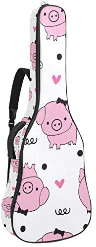 Gitarrentasche mit Reißverschluss, wasserdicht, weich, für Bassgitarre, Akustik- und klassische Folk-Gitarre, Schweine