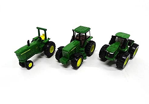 ERTL Iron John Deere Tractor Toys - 1:64 Scale - Includes 9620R, 4020, and 4960 Tractor Toys - Die-Cast John Deere Toys - Collectible Farm Toys Ages 3 Years and Up, Green