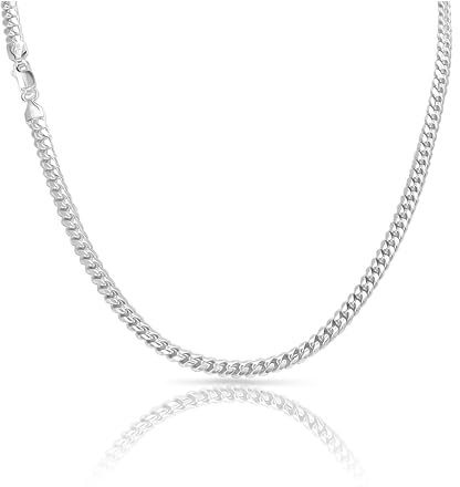 TAIPAN Miami Cuban Link Chain 5mm breit 55cm lang Kette aus 925 Sterlingsilber Silberkette Herren Damen inkl. Beutel, Putztuch, Zertifikat (55)