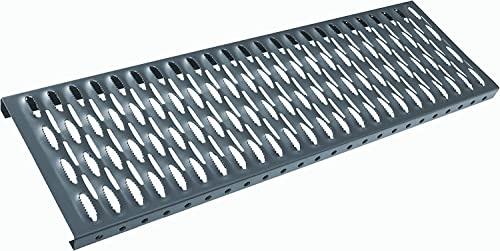 Parotec Dachtirtt Steigtritt 1000 mm Anthrazit Kaminpodest Laufrost | Verschiedene Längen, Laufgitter, Gitterrost, feuerverzinktes Stahlblech, Korrosionsschutz