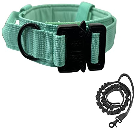 BUYTER Reflektierendes Nylon-Hundehalsband, Militär, verstellbar, langlebig, für große Deutsche Schäferhund, Outdoor-Arbeit, Training, Spazierengehen mit Leine