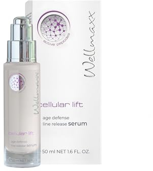 WELLMAXX® cellular lift age defense line release serum New Formula,Anti-Aging-Gesichtspflegeserum, Hyaluron und Peptiden, für alle Hauttypen, Lifting-Effekt, ohne Parfum und Farbstoffe, 50 ml