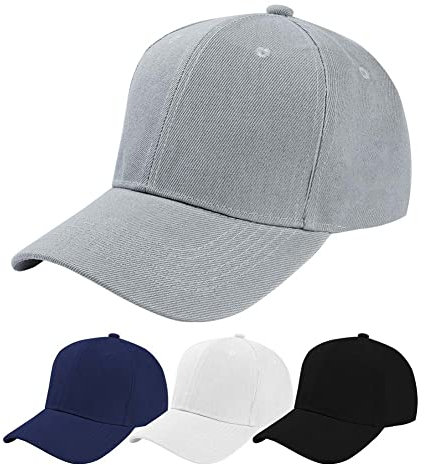 Aomig Basecap Unisex, Freizeit Baseball Cap Herren und Damen, Einstellbare Kappe mit Schirm, Sonnenschutz Baseballkappe für Outdoor Running Tennis Golf Reisen (Dunkelgrau)