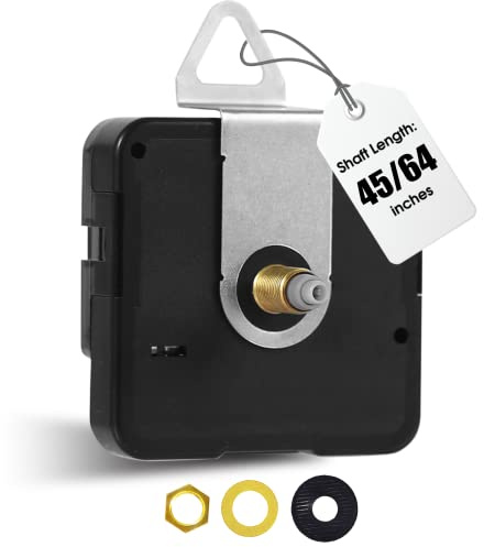 DEEWISH Quarz Uhrwerk für Wanduhr Lautlos, Super Leises Uhrwerke zum Selbsteinbau 8/12.4/14.5/17/20/23.5 mm Schaftlänge Batteriebetriebener DIY Quarzuhrwerk Reparatursatz (Ohne Zeiger, DW-5168 Serie)