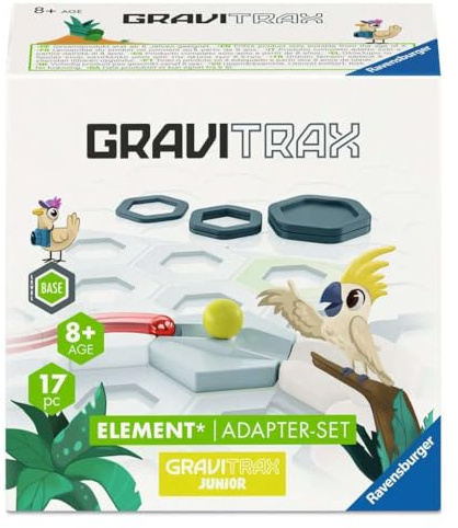 Ravensburger GraviTrax Element Adapter-Set - Erweiterbare Kugelbahn für Kinder, Interaktive Murmelbahn, Lernspielzeug und Konstruktionsspielzeug ab 8 Jahren