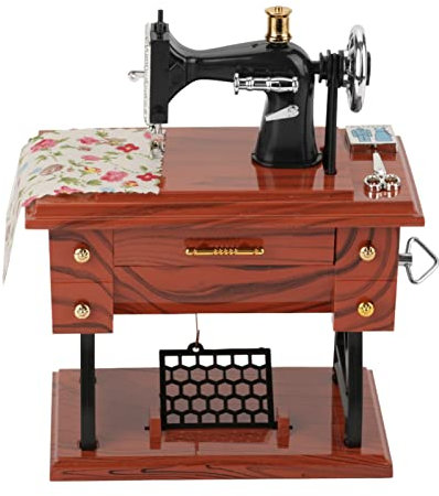 Honiwu Music Box, Sewing Machine Musical Box, Christmas Birthday Gift, Vintage and Mechanical, for Musical Box Gift