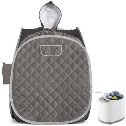 Manta Personal PortáTil De La Sauna, Kit de sauna portátil for una persona de cuerpo completo en casa, tienda de campaña con sombrero de spa, incluye izador de 2 litros con control remoto Calentamient
