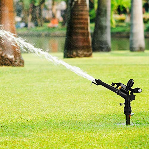 Impulsregner, DN25 1,5 bis 1 Innengewinde, Verstellbarer Rasensprinkler, 360 Grad drehbarer Kipparmsprinkler für die Farmbewässerung